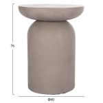 ΒΟΗΘΗΤΙΚΟ ΤΡΑΠΕΖΙ ANNA HM18160.03 FIBER CEMENT ΣΕ ΓΚΡΙ--Φ60x76Υεκ.