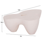 ΤΡΑΠΕΖΙ ΣΑΛΟΝΙΟΥ SALLEN HM18161.02 FIBER CEMENT ΣΕ ΛΕΥΚΟ--108x94x38,5Υ