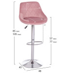 ΣΚΑΜΠΟ ΜΠΑΡ ROSE HM204.42 ΜΕ ΑΜΟΡΤΙΣΕΡ ΧΡΩΜΙΟΥ & ΣΑΠΙΟ ΜΗΛΟ ΒΕΛΟΥΔΟ 48