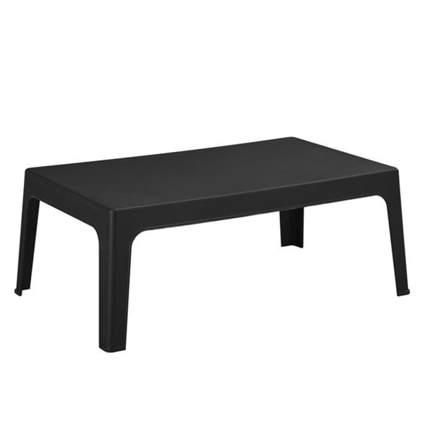 ΤΡΑΠΕΖΑΚΙ ΟΡΘΟΓΩΝΙΟ SLEEK HM6367.02 ΠΟΛΥΠΡΟΠΥΛΕΝΙΟ ΣΕ ΜΑΥΡΟ 99x59.5x39