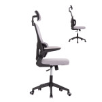 ΚΑΡΕΚΛΑ ΓΡΑΦΕΙΟΥ BASTON HM18236.02 ΓΚΡΙ MESH & ΜΑΥΡΟ PP ΣΚΕΛΕΤΟΣ 64x60