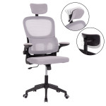 ΚΑΡΕΚΛΑ ΓΡΑΦΕΙΟΥ BASTON HM18236.02 ΓΚΡΙ MESH & ΜΑΥΡΟ PP ΣΚΕΛΕΤΟΣ 64x60