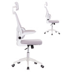 ΚΑΡΕΚΛΑ ΓΡΑΦΕΙΟΥ BASTON HM18236.03 ΓΚΡΙ MESH & ΛΕΥΚΟΣ PP ΣΚΕΛΕΤΟΣ 64x6
