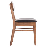 KΑΡΕΚΛΑ ΤΡΑΠΕΖΑΡΙΑΣ SEKOR HM9945.03 ΚΑΡΥΔΙ RUBBERWOOD-ΜΑΥΡΟ PU 51x48x7