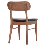 KΑΡΕΚΛΑ ΤΡΑΠΕΖΑΡΙΑΣ SEKOR HM9945.03 ΚΑΡΥΔΙ RUBBERWOOD-ΜΑΥΡΟ PU 51x48x7