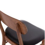 KΑΡΕΚΛΑ ΤΡΑΠΕΖΑΡΙΑΣ SEKOR HM9945.03 ΚΑΡΥΔΙ RUBBERWOOD-ΜΑΥΡΟ PU 51x48x7