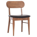 KΑΡΕΚΛΑ ΤΡΑΠΕΖΑΡΙΑΣ SEKOR HM9945.03 ΚΑΡΥΔΙ RUBBERWOOD-ΜΑΥΡΟ PU 51x48x7