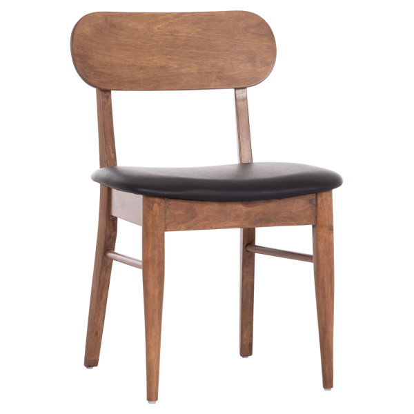 KΑΡΕΚΛΑ ΤΡΑΠΕΖΑΡΙΑΣ SEKOR HM9945.03 ΚΑΡΥΔΙ RUBBERWOOD-ΜΑΥΡΟ PU 51x48x7