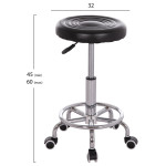 ΣΚΑΜΠΟ ΠΕΡΙΣΤΡΕΦΟΜΕΝΟ ΣΧΕΔΙΑΣΤΗΡΙΟΥ IRIS HM212.21 ΜΑΥΡΟ PU HOMEMARKT Φ