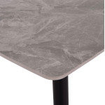 ΤΡΑΠΕΖΙ RAVEN HM9854.13 ΚΕΡΑΜΙΚΟ TOP ΓΚΡΙ ΜΑΡΜΑΡΟ-ΜΑΥΡΟ ΜΕΤΑΛΛΟ 120x70