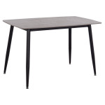 ΤΡΑΠΕΖΙ RAVEN HM9854.13 ΚΕΡΑΜΙΚΟ TOP ΓΚΡΙ ΜΑΡΜΑΡΟ-ΜΑΥΡΟ ΜΕΤΑΛΛΟ 120x70