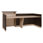 ΓΡΑΦΕΙΟ ΥΠΟΔΟΧΗΣ DALTON HM2068.01 ΜΕΛΑΜΙΝΗ ΣΕ WENGE-ΜΠΕΖ 240x80x106Υεκ