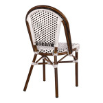 ΚΑΡΕΚΛΑ BISTRO ΑΛΟΥΜΙΝΙΟΥ BAMBOO LOOK ΜΕ ΛΕΥΚΟ-ΜΑΥΡΟ RATTAN HM5566.01