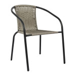ΠΟΛΥΘΡΟΝΑ ΚΑΡΕΚΛΑ CAMEL HM5015.01 ΓΚΡΙ ΜΕΤΑΛΛΙΚΗ ΜΕ WICKER 48x48-53x72