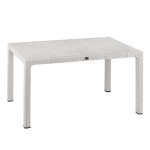 ΤΡΑΠΕΖΙ ΠΟΛΥΠΡΟΠΥΛΕΝΙΟΥ TODOR 150Χ90X73.5Υεκ. RATTAN ΛΕΥΚΟ ΜΕ UV PROTE