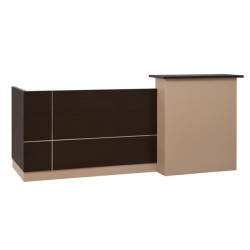 ΓΡΑΦΕΙΟ ΥΠΟΔΟΧΗΣ DALTON HM2068.01 ΜΕΛΑΜΙΝΗ ΣΕ WENGE-ΜΠΕΖ 240x80x106Υεκ