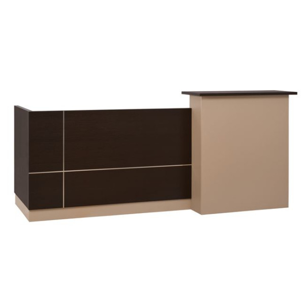 ΓΡΑΦΕΙΟ ΥΠΟΔΟΧΗΣ DALTON HM2068.01 ΜΕΛΑΜΙΝΗ ΣΕ WENGE-ΜΠΕΖ 240x80x106Υεκ
