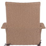 ΠΟΛΥΘΡΟΝΑ ΜΕΤΑΛΛΙΚΗ ANISHA HM5685.02 ΜΕ ΜΑΞΙΛΑΡΙ WICKER ΚΑΦΕ-ΜΟΚΑ ΣΤΟΙ