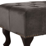 ΤΑΜΠΟΥΡΕ ΥΠΟΠΟΔΙΟ HM226.10 ΓΚΡΙ ΒΕΛΟΥΔΟ T.CHESTERFIELD EMMA 80x46x42Y