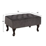 ΤΑΜΠΟΥΡΕ ΥΠΟΠΟΔΙΟ HM226.10 ΓΚΡΙ ΒΕΛΟΥΔΟ T.CHESTERFIELD EMMA 80x46x42Y