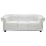 ΚΑΝΑΠΕΣ 3ΘΕΣΙΟΣ T.CHESTERFIELD HM3009.02 ΤΕΧΝΟΔΕΡΜΑ ΛΕΥΚΟ ΜΑΤ 208x90x7