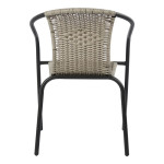 ΠΟΛΥΘΡΟΝΑ ΚΑΡΕΚΛΑ CAMEL HM5015.01 ΓΚΡΙ ΜΕΤΑΛΛΙΚΗ ΜΕ WICKER 48x48-53x72