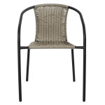 ΠΟΛΥΘΡΟΝΑ ΚΑΡΕΚΛΑ CAMEL HM5015.01 ΓΚΡΙ ΜΕΤΑΛΛΙΚΗ ΜΕ WICKER 48x48-53x72