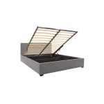 Κρεβάτι Norse pakoworld  pu γκρι ματ με αποθηκευτικό χώρο 160x200εκ