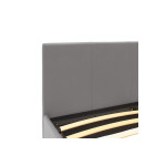 Κρεβάτι Norse pakoworld  pu γκρι ματ με αποθηκευτικό χώρο 160x200εκ