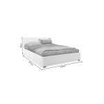 Κρεβάτι Norse pakoworld  pu γκρι ματ με αποθηκευτικό χώρο 160x200εκ