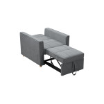 Πολυθρόνα κρεβάτι Commit pakoworld ύφασμα ανθρακί 82x93x90εκ