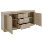 Μπουφές - κονσόλα Doha pakoworld χρώμα sonoma 180x45x80,5εκ