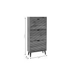 Παπουτσοθήκη Thelma pakoworld 12 ζεύγων sonoma 60x23.8x131.6εκ