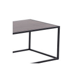 Τραπέζι σαλονιού Code pakoworld MDF μεταλλικό χρώμα μαύρο-καρυδί120x60x45εκ