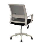 Καρέκλα γραφείου εργασίας Simply pakoworld mesh μαύρο-γκρι-λευκό