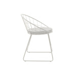 Καρέκλα Seth pakoworld μέταλλο λευκό-μαξιλάρι PVC λευκό