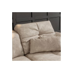 Γωνιακός καναπές PWF-0503 pakoworld δεξιά γωνία ύφασμα μπέζ-μαύρο 308x190x100cm