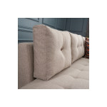Γωνιακός καναπές κρεβάτι PWF-0517 pakoworld αριστερή γωνία ύφασμα κρεμ-καρυδί 282x206x85εκ