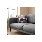 Καναπές-κρεβάτι 3θέσιος PWF-0577 pakoworld ύφασμα γκρι 210x95x80εκ
