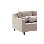 Γωνιακός καναπές-κρεβάτι PWF-0592 pakoworld ύφασμα cream 230x90x74εκ
