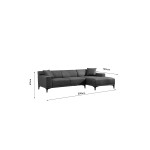 Γωνιακός καναπές PWF-0566 pakoworld αριστερή γωνία ύφασμα κεραμιδί 250x145x69εκ