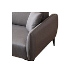 Γωνιακός καναπές PWF-0565 pakoworld δεξιά γωνία ύφασμα γκρι 270x95x67εκ