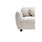 Γωνιακός καναπές Arabella pakoworld αριστερή γωνία ύφασμα λευκό 273x93x86εκ