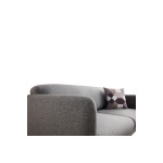 Γωνιακός καναπές-κρεβάτι PWF-0577 pakoworld δεξιά γωνία ύφασμα γκρι 265x163x80εκ