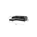 Γωνιακός καναπές-κρεβάτι PWF-0577 pakoworld δεξιά γωνία ύφασμα γκρι 265x163x80εκ