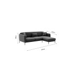 Γωνιακός καναπές-κρεβάτι PWF-0577 pakoworld αριστερή γωνία ύφασμα κρεμ 265x163x80εκ