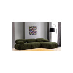 Πολυμορφικός καναπές Divine με ύφασμα σε χρώμα πράσινο 288/190x75εκ