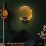 Φωτιστικό τοίχου-απλίκα La luna pakoworld LED 12W μαύρο 33x6x46εκ