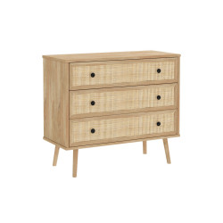Συρταριέρα Oslo pakoworld 3ων συρταριών sonoma 90x39x79εκ