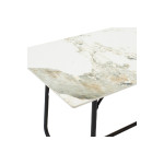 Τραπέζι Revello pakoworld sintered stone λευκό μαρμάρου-μαύρο 150x90x75εκ